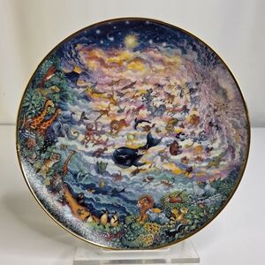 Franklin Mint Bill Bell  "In the Beginning" Porcelain Plate 8” Vintage.